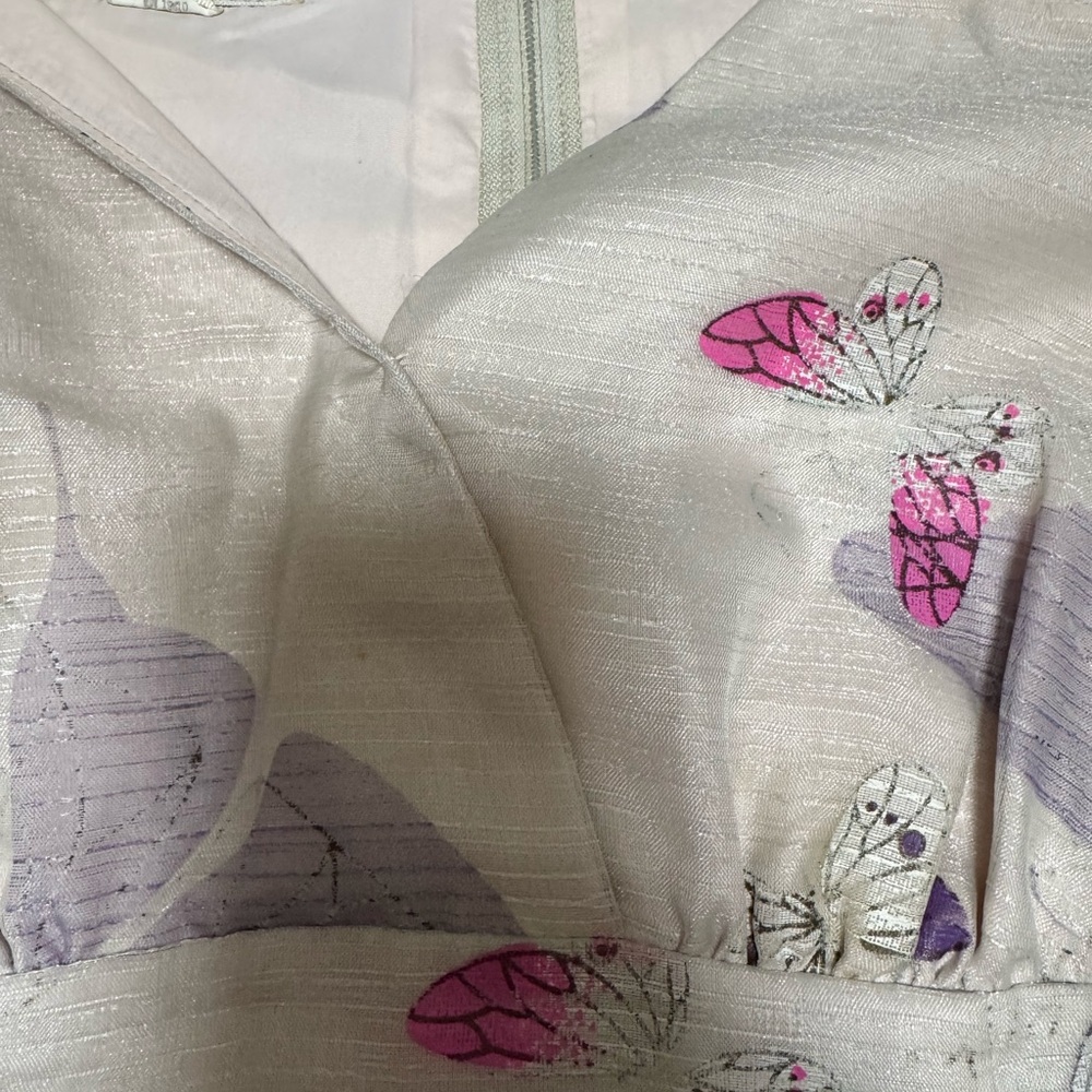 Alfred Shaheen Vintage Butterfly Print Dress - Picture 11 of 12